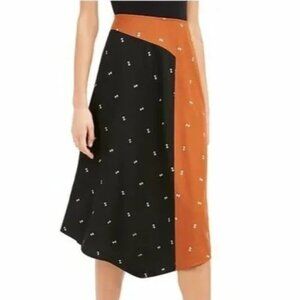 NWOT Patchwork black and tan skirt, size 6